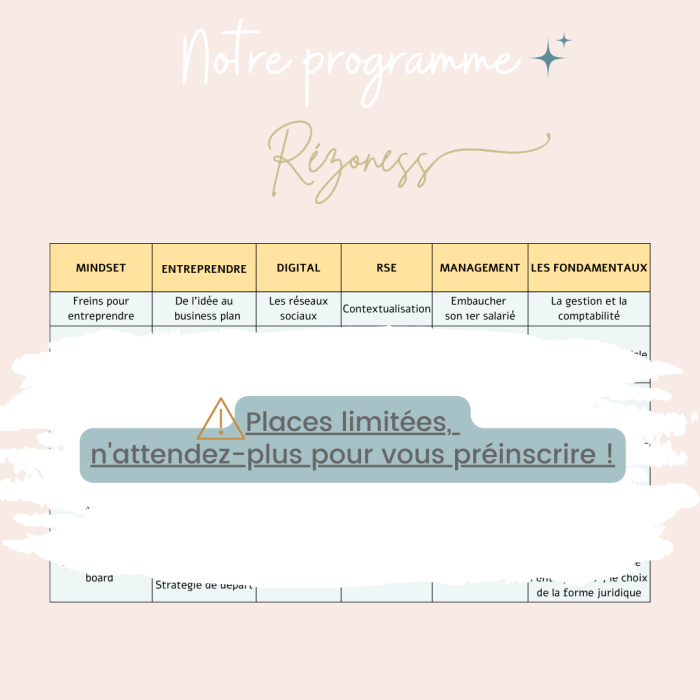 Notre programme Rézoness